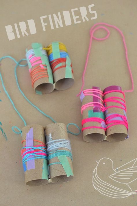 Toilet paper roll binoculars // TP cardboard tube and yarn craft // Ten Thousand Hour Mama Craft With Yarn, Binocular Craft, Colored Tape, Red Photography, Toilet Paper Roll Crafts, Paper Roll Crafts, Bird Crafts, Usa Art, Crafts For Kids To Make