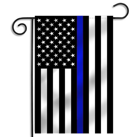 Free Shipping in the US on Every Order Everyday Police Memorial, Police Flag, Blue Line Police, American Garden, Garden Poles, Back The Blue, Blue Line Flag, Garden Decor Items, Garden Flag Stand