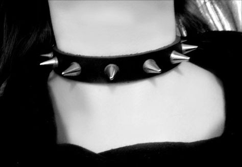 Genshin Modern, Desired Wardrobe, Choker Outfit, Apartment Decorating For Couples, Spike Choker, Garter Harness, Studded Collar, Goth Look, Studded Necklace