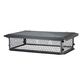 Shop HY-C 17-in W x 17-in L Black Galvanized Steel Square Chimney Cap at Lowes.com Fireplace Metal, Stainless Steel Fireplace, Chimney Caps, Expanded Metal Mesh, Galvanized Decor, Steel Hood, Exterior Fireplace, Chimney Cap, Rough Plumbing