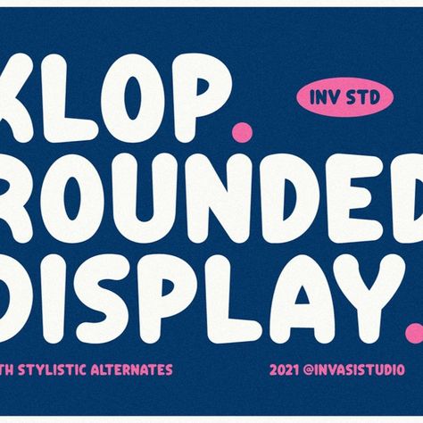 Klop - Friendly Rounded Font Fat Font, Round Font, Business Fonts, Kid Fonts, Display Typeface, Branding Projects, Friends Font, Signature Fonts, Bold Fonts