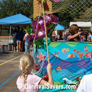 Fishing Booth Game- display ideas Go Fishing Carnival Game Booth Ideas, Fishing Trunk Or Treat Ideas, Fishing Carnival Game, Fishing Trunk Or Treat, Carnival Fishing Game, Fishing Booth, Game For School, Diy Fishing Game, Homemade Games