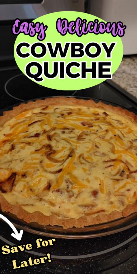 COWBOY QUICHE Pioneer Woman Cowboy Quiche, Cowboy Quiche, Best Quiche Recipes, Quiche Dish, Ree Drummond, Light Lunch, Feeding A Crowd, Quiche Recipes, French Food