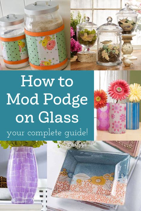 Mod Podge on Glass: Your Complete Guide | Mod Podge Rocks | Bloglovin’ Mod Podge On Glass, Modge Podge Glass, Modge Podge Fabric, Mod Podge Glass, How To Mod Podge, Flowers Wall Decoration, Homemade Mod Podge, Dishwasher Safe Mod Podge, Mod Podge Projects