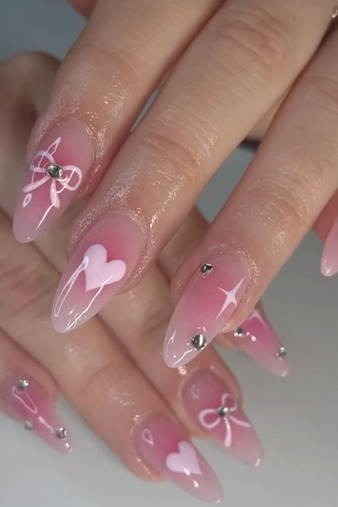 #nails design Nails Inspiration Pink And White, Nails Design Hot Pink, Track Nails, Hot Pink Nails With Design, Winter Nails Pink, Blush Nail Designs, Pink And White Nail Designs, Nail Designs Hot Pink, Coquette Stuff