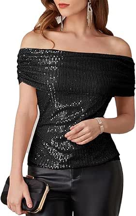 Glitter Top Outfit Party, Glitter Tops Outfit, Shimmer Blouse, Easy Hairstyles For Thick Hair, Glitter Top, Sequin Top, Thick Hair, Thick Hair Styles, Easy Hairstyles