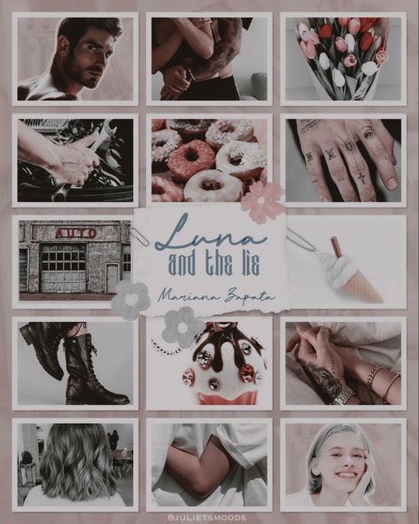 Luna And The Lie Aesthetic, Luna And The Lie Mariana Zapata, Mariana Zapata Books, Luna And The Lie, Lie Aesthetic, Books Collage, Ben Ben, The Lie, Book Board