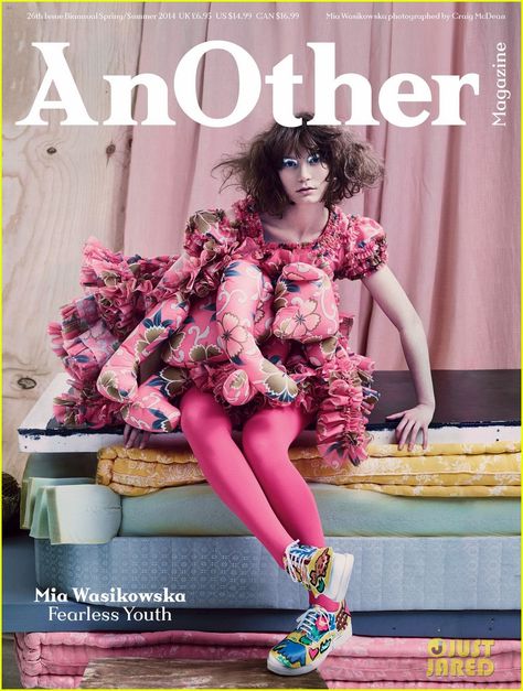 Mia Wasikowska Wears Teddy Bear on Dress for 'AnOther' Mag Emma Summerton, Magazine Cover Ideas, Indie Magazine, Mia Wasikowska, Craig Mcdean, Pop Magazine, Another Magazine, V Magazine, Fashion Magazines