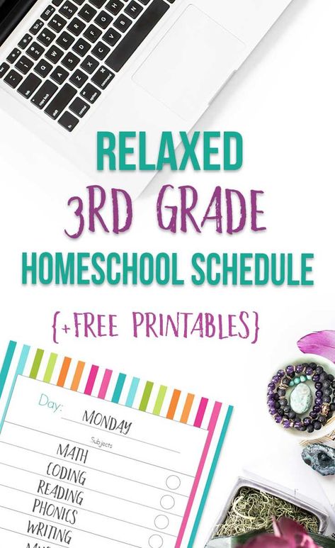 See what a relaxed 3rd grade homeschool schedule looks like and get the free printables to create your own third grade homeschool schedule.#homeschoolplanning #3rdgradehomeschool 3rd Grade Subjects Homeschool, Fun Homeschool Activities 3rd Grade, Third Grade Curriculum Homeschool, 3 Rd Grade Homeschool, Third Grade Printables Free, Prepare For 3rd Grade, Homeschool Ideas For 3rd Grade, Homeschooling Third Grade, 3rd Grade Homeschool Ideas Fun