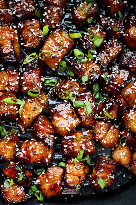 Air Fryer Pork Belly | The Recipe Critic Pork Belly Pressure Cooker, Air Fryer Burnt Ends, Air Fried Pork Belly, Pork Belly Recipes Crispy Air Fryer, Pork Belly Marinade, Air Fryer Pork Belly, Pork Belly Recipes Crispy, Fried Pork Belly, Air Fryer Pork