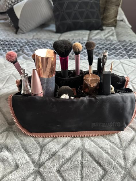 Parallelle Makeup Bag Review: I'm Never Traveling With Another Cosmetic Case Again | Condé Nast Traveler Best Makeup Bag, Makeup Bag Aesthetic, Carry On Makeup, Best Sleep Mask, Best Rain Boots, The Best Makeup, Best Walking Shoes, Bag Aesthetic, My Beauty