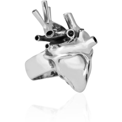 Strange Fruit - Heart Ring Silver (1.880 HRK) ❤ liked on Polyvore featuring jewelry, rings, silver jewelry, heart ring, carved jewelry, heart jewelry and carved rings Silver Heart Jewelry, Fruit Hearts, Strange Fruit, Carved Jewelry, Fruit Jewelry, Carved Ring, Unusual Rings, Silver Heart Ring, Heart Shaped Jewelry