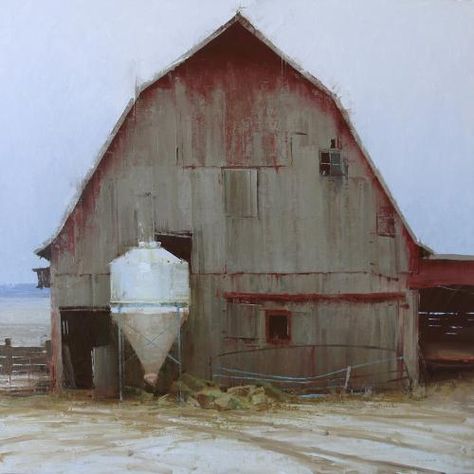 David Dibble Art, David Dibble, Josh Clare, Rural Housing, Art Buildings, Buildings Art, Watercolor Barns, Art Motifs, Cold Wax Painting