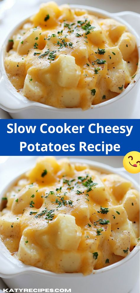 Savor the deliciousness of Slow Cooker Cheesy Potatoes, where layers of potatoes are cooked to perfection in a cheesy, creamy sauce. It's a simple and satisfying dish for weeknight dinners. Slow Cooker Cheesy Potatoes, Cheesy Potatoes Recipe, Slow Cooker Potatoes, Scalloped Potatoes Cheesy, Easy Comfort Food, Diced Potatoes, Cheesy Potatoes, Creamy Cheese, Potatoes Recipe