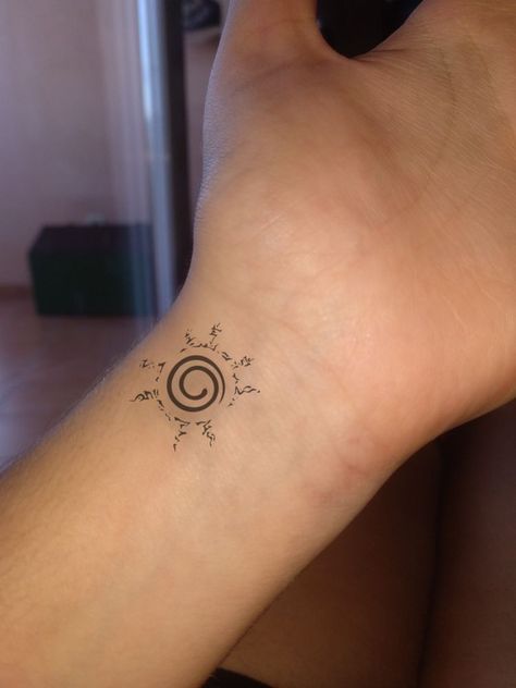 Tiny Naruto Tattoos, Naruto Tattoo Ideas Small Symbols, Minimalist Naruto Tattoo, Cute Naruto Tattoo, Subtle Naruto Tattoos, Anime Tattoos Small Naruto, Naruto Minimalist Tattoo, Naruto Small Tattoos, Naruto Tattoo Ideas Minimalist