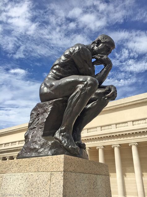 Le Penseur (The Thinker) by Auguste Rodin at the Legion of Honor. San Francisco, CA Thinking Statue, Mysterious Universe, Legion Of Honor, The Thinker, The Legion, Auguste Rodin, Peter Paul Rubens, Principles Of Art, Albrecht Durer