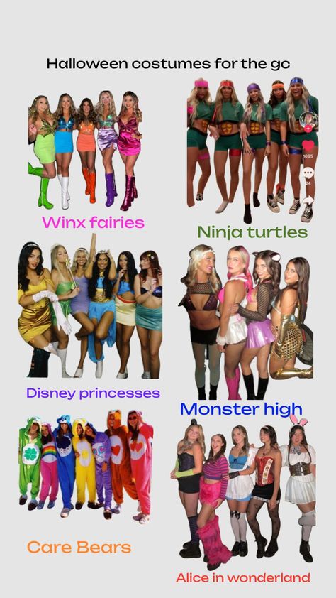 Best Friend Halloween Costumes, Group Halloween Costumes, Care Bears, Alice In Wonderland, Halloween Costumes, Best Friends, Disney Princess, Halloween, Disney