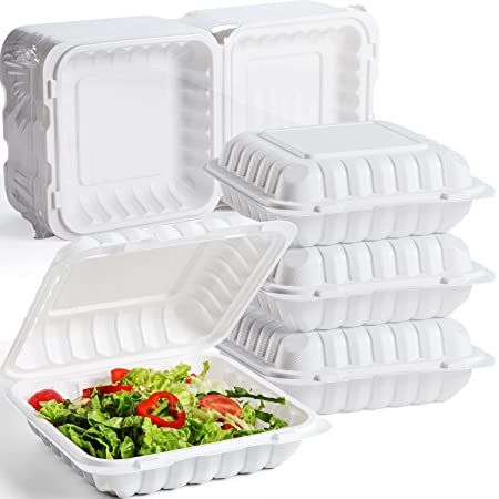 Amazon.com: YANGRUI Clamshell Food Containers, Shrink Wrap 50 Pack 9 x 6 Inch 28 OZ Plastic Hinged To Go Containers Microwave Freezer Safe BPA Free Biodegradable Take Out Container: Industrial & Scientific To Go Containers, Disposable Food Containers, Take Out Containers, Food Storage Container Set, Small Snacks, Meal Prep Containers, Food Storage Containers Organization, Seasonal Food, Container Set