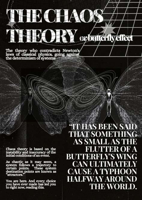 Physics Posters Aesthetic, Science Aesthetic Poster, Life Is Strange Poster Prints, Physics Poster Aesthetic, Organised Chaos Aesthetic, Chaotic Academia Posters, Chaos Theory Aesthetic, Chaos Theory Art, Theories Aesthetic