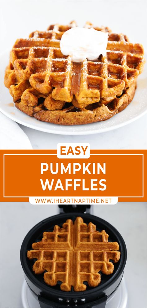 Best Pumpkin Waffles, Pumpkin Cinnamon Waffles, Pumpkin Spice Waffles Easy, Pumpkin Waffle Maker, Waffle Pumpkin Recipe, Waffle Recipe Pumpkin, Easy Pumpkin Waffles Recipe, Gluten Free Pumpkin Waffles Recipe, Best Pumpkin Waffles Recipe