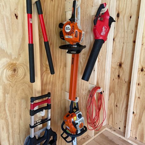 Misc Organizer Hook, Yard and Garden Tool Storage, Shed Organization for Chainsaws, Extension Cord, Yard Tool Hook, Garden Tool - Etsy Tool Shed Organizing, Shed Shelving, Cnc Router Table, Yard Sheds, Storage Shed Organization, Workbench Plans Diy, Simple Shed, Shed Organization, Garage Organization Diy