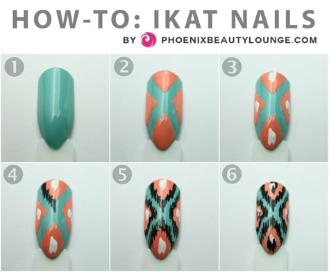 Ikat Nails, Beauty Lounge, Get Nails, I Love Nails, Nail Art Inspiration, Fancy Nails, Nail Art Tutorial, Creative Nails, Manicure E Pedicure