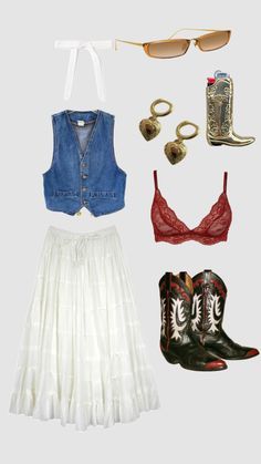 celebration dress 2025 Traje Cowgirl, Casual Country Outfits, Look Boho Chic, Concert Outfit Summer, Cowgirl Style Outfits, Country Style Outfits, Rodeo Outfits, Nashville Outfits, Country Concert Outfit