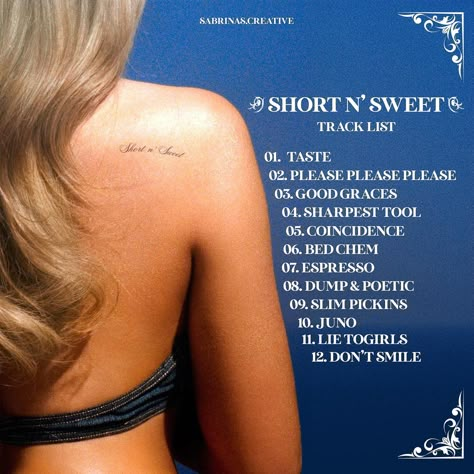 𝐈𝐒𝐀 || 𝐒𝐀𝐁𝐑𝐈𝐍𝐀 𝐂𝐀𝐑𝐏𝐄𝐍𝐓𝐄𝐑 | THE SHORT N’ SWEET TRACKLIST!!! 💋 claim your track!!!! - @sabrinacarpenter - tags:: #photoshop #edits #sabrinacarpenter… | Instagram Ariana Grande Poster, Photoshop Edits, Almost Love, Sweet Tattoos, Girl Meets World, Best Albums, Room Posters, Fav Celebs, Sabrina Carpenter