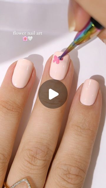 Dana - Nail Inspo on Instagram: "very cutesy nails ☺️ all you need is a dotting tool to create this very demure nail art 🎀

what are your thoughts on the demure trend? 

nail polish from @huellabeauty (commissioned video):
🌸 Princess & The Peony
👑 Reign Over Me
🍍 Pineapple Of My Eye 
code DANA10 saves you 10% at Huella (affiliate)

rings are @monicavinader (gifted)

.
.
.

#easynailart #nailart #nailartvideos #nailvideos #nails #nailideas #nailinspo #naildesigns #diynails #nailtrends #manicure #mani #uñas #satisfying #summernails #flowernails #floralnails #demure nail inspo natural nails summer nails easy nail art cute nails floral nail art flower nails" Easy Dotting Nail Art, Natural Nails Summer, Nail Inspo Natural Nails, Cutesy Nails, Nail Art Step By Step, Nail Art Dotting Tool, Nail Art Flower, Nail Art Cute, Nails Floral