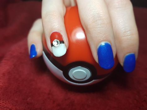 Pokeball Nails! Pokeball Nails, Headphones, Electronics, Nails, Electronic Products