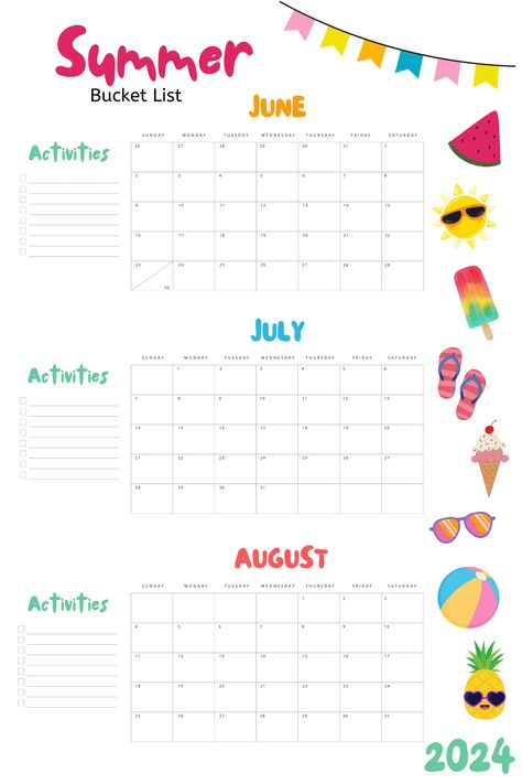 Summer is so fun, but can get a bit crazy! Print this blueprint sized summer calendar and bucket list to keep track of your summer plans. This helps you have an amazing summer and also helps your kids know what to look forward to. Calendar Drawing Ideas, Calendar Drawing, Kids Summer Bucket List, Kid Summer, Summer Calendar, Calendar Art, Summer Coloring, Summer Coloring Pages, Summer Bucket List