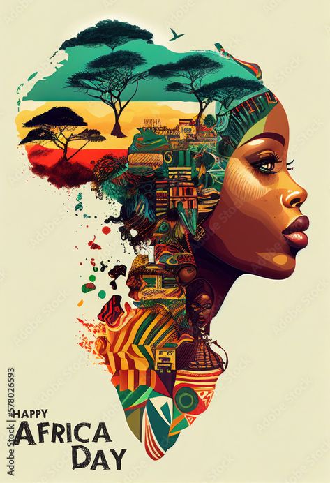 African Culture Art, African Illustration, Africa Aesthetic, African Abstract Art, African Portraits Art, Vintage Africa, Africa Day, Africa Art Design, African Colors