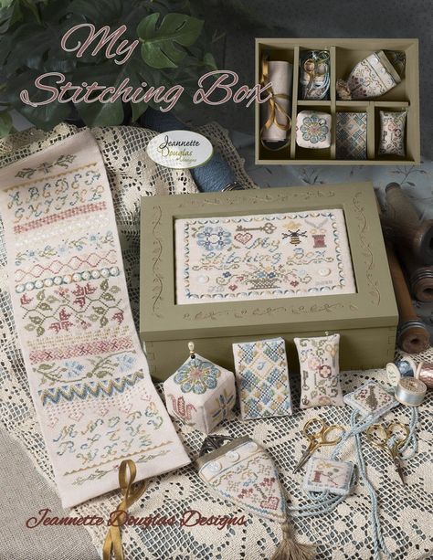 Sampler Box, Ship Design, Needlework Shops, Scissor Case, Mill Hill Beads, Scissor Fob, Box Top, Stitching Art, Stitch Embroidery