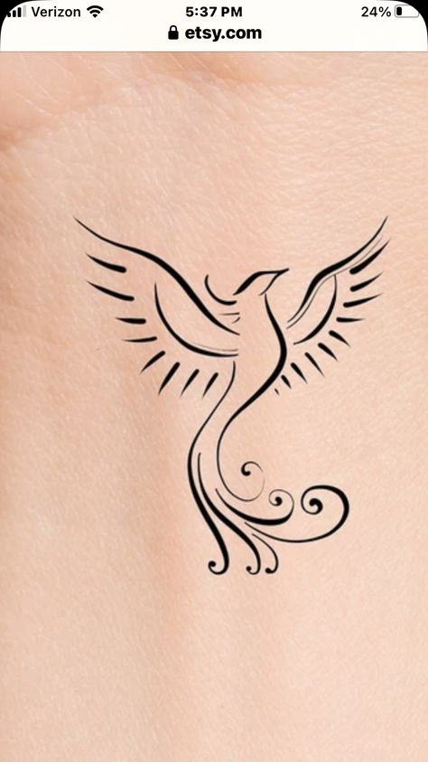 Phoenix Finger Tattoo, Fine Line Phoenix Tattoo, Hanna Tattoos, Simple Phoenix Tattoo, Rebirth Symbol, Rebirth Tattoo, Tattoo Mafia, Justice Tattoo, Phoenix Tattoo Feminine