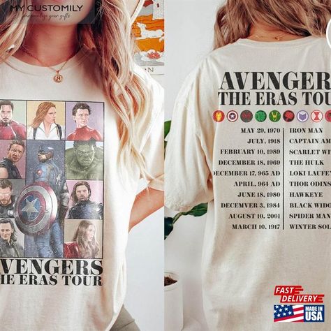 Avengers The Eras Tour Shirt Avenger Mcu Assemble Sweatshirt Marvel Fan Gift Hoodie Check more at https://mycustomily.com/product/avengers-the-eras-tour-shirt-avenger-mcu-assemble-sweatshirt-marvel-fan-gift-hoodie/ Eras Tour Shirt, Marvel Fan, Tour Shirt, Eras Tour, Birthday Ideas, Avengers, Marvel, Fan, Sweatshirts