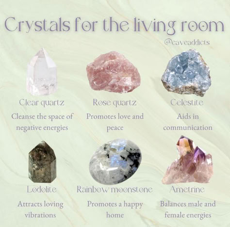 Transform your living space with the ultimate protective crystals! Discover our top picks for serene energy in your living room. Dive into a world where tranquility meets style. Perfect for any decor, these gems not only shield but also soothe. Want more crystal insights? Follow us for a daily dose of serene vibes! Crystals To Keep In Your Bedroom, Best Crystals For New Home, Crystal For Living Room, Crystals For Dining Room, Crystals For The Classroom, How To Style Crystals At Home, Crystals To Have In Your Home, Best Crystals For Home Protection, Crystals Living Room