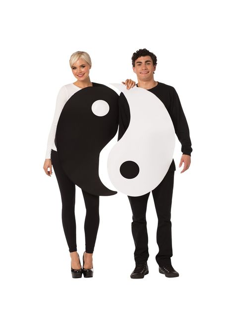 Yin Yang Unisex Costumes Yin Yang Costume, Couples Fancy Dress, Halloween Parejas, Costume Carnaval, Best Couples, Couples Costume, Couples Halloween, Funny Costumes, Opposites Attract