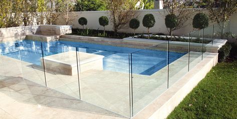 Glass pool fence/wind shield Glass Fencing, Low Fence, Glass Pool Fencing, Glass Fence, Fence Doors, Cheap Fence, Glass Pool, Concrete Pool, Building A Fence