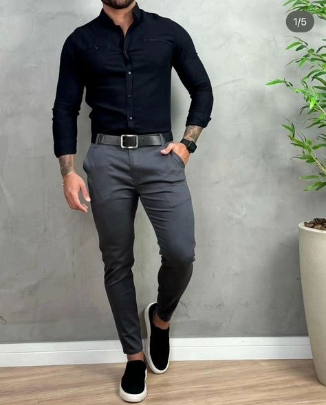 Mens Clothing Formal, Mens Church Outfit Casual, Men’s Church Outfit, Mens Clothing Styles Formal Casual Style, Mens Stylish Outfits, Church Outfit Men, Black Dress Pants Outfits, Black Shirt Outfit Men, Formal Dresses For Men