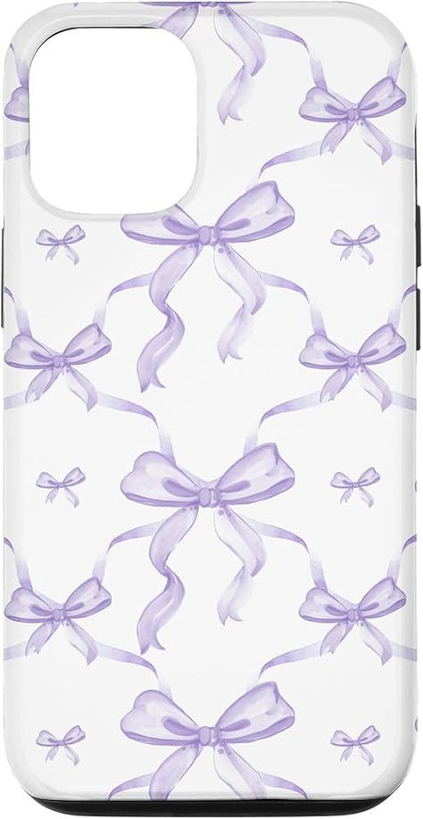 Amazon.com: iPhone 12/12 Pro Aesthetic Lilac Ribbons and Bows in Watercolor Case : Cell Phones & Accessories Lilac Phone Case, Cute Phone Cases Purple, Phone Cases For Purple Iphone, Iphone Case Purple, Purple Iphone, Purple Iphone Case, Phone Case Purple, Buy Iphone, Purple Aesthetic