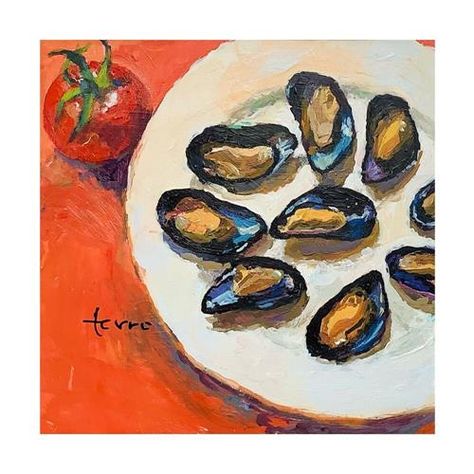 Coastal Food, Food Artwork, Food Painting, Artist Websites, Fine Art Gallery, Still Life Painting, Oil Pastel, Original Fine Art, Food Art