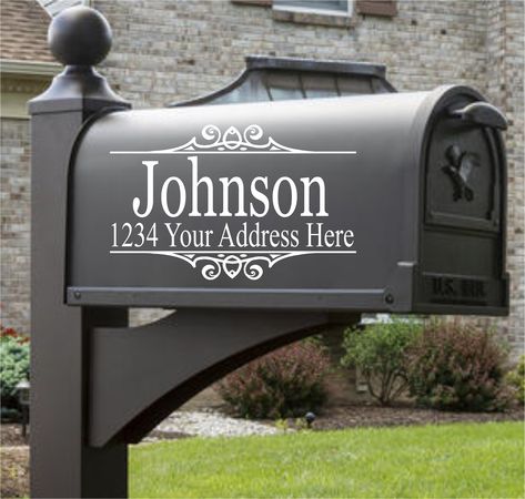 Mailbox Vinyl, Mailbox Monogram, Address Decals, Mailbox Decal, Mailbox Stickers, Mailbox Makeover, Custom Mailbox, Personalized Mailbox, Mailbox Address