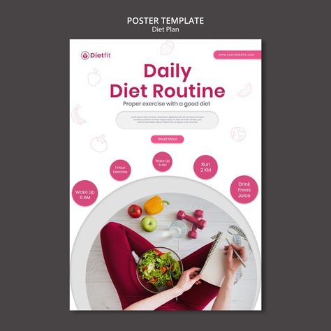 Poster diet plan template | Premium Psd #Freepik #psd #flyer #poster #food #menu Diet Poster Design, Diet Poster, Diet Social Media Design, Free Psd Poster, Ceramic Dinnerware Set, Ceramic Dinnerware, Daily Diet, Detox Diet, Best Diets