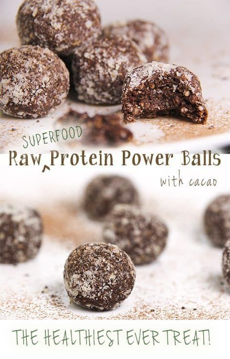 Raw Power Protein Balls with cacao, hemp, chia and flax seeds – Kind Earth Protein Power Balls, Protein Ideas, Raw Protein, Protein Treats, Power Balls, Protein Power, Desserts Vegan, Protein Balls, Raw Desserts