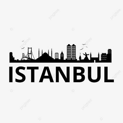 Istanbul Logo, Istanbul Skyline, Building Silhouette, Milk Splash, Brush Background, Skyline Silhouette, City Silhouette, Landmark Buildings, Turkey Istanbul