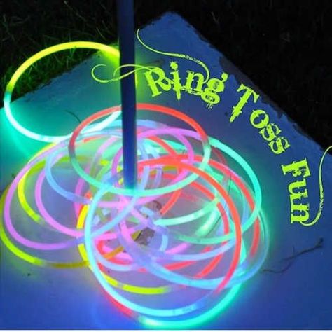 Indoor Camping Party, Fun Sleepover Games, Glow In Dark Party, Glow Stick Party, Neon Birthday Party, Camping Activities For Kids, Glow Birthday Party, Glow Birthday, Neon Birthday