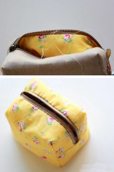 Box Bag Little Boxy Pouch. DIY Sewing Tutorial in pictures. Box Bag Tutorial, Diy Sewing Tutorials, Bag Tutorial, Creation Couture, Couture Sewing, Bags Tutorial, Diy Couture, Box Bag, Sewing Bag