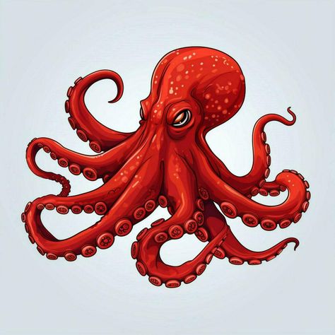 Octopus Vector, Octopus Illustration, The Octopus, Illustration Cartoon, Photo Search, Backgrounds Free, Illustration Vector, Free Photos, Octopus