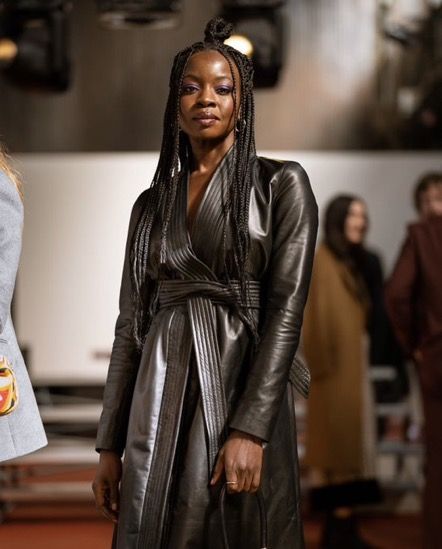 Rick And Michonne, Danai Gurira, Black Celebrities, Cillian Murphy, Music Fans, Nice Leather, Black Panther, Blazers For Women, The Walking Dead