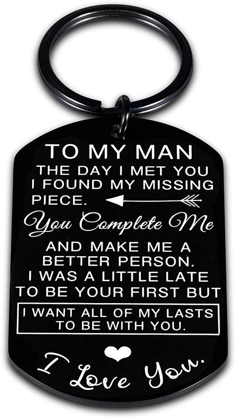 Wife Birthday Gifts, Cheap Valentines Day Gifts, Man Keychain, To My Man, Special Gifts For Him, Valentine Gifts For Husband, Mens Keychains, Gifts For Boyfriend, Gifts For Fiance